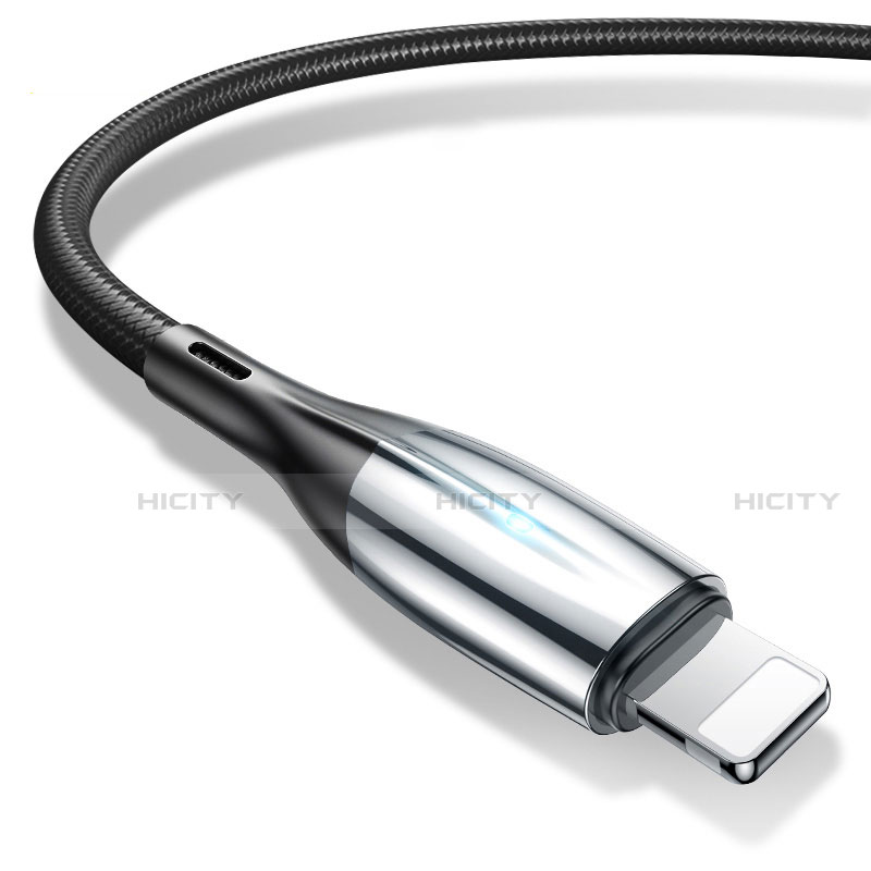 USB Ladekabel Kabel D09 für Apple iPad 10.2 (2020) Schwarz groß