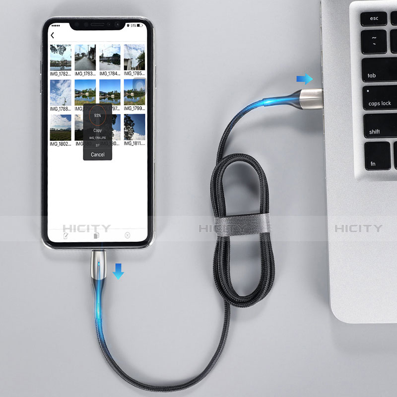 USB Ladekabel Kabel D09 für Apple iPhone 8 Schwarz