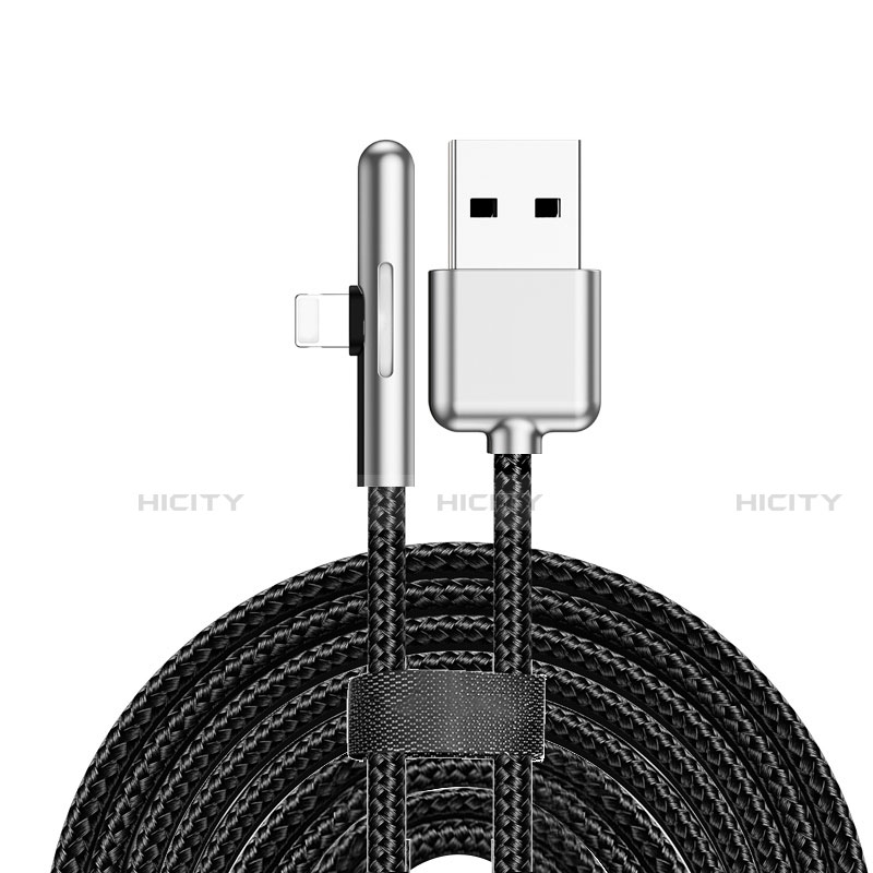 USB Ladekabel Kabel D11 für Apple iPhone 12 Max Schwarz