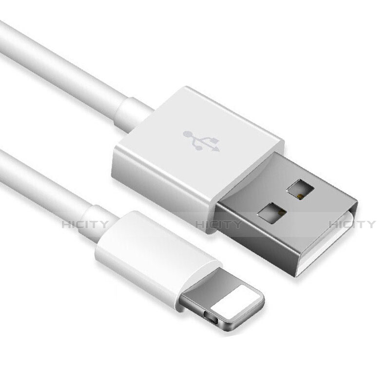 USB Ladekabel Kabel D12 für Apple iPad 10.2 (2020) Weiß groß