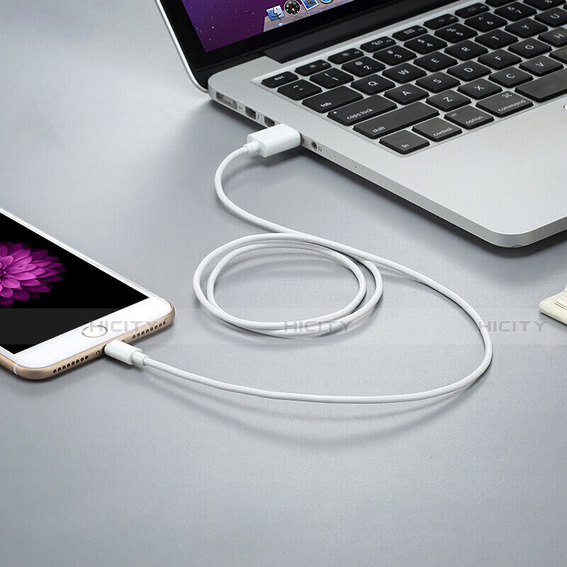 USB Ladekabel Kabel D12 für Apple iPhone 6 Plus Weiß