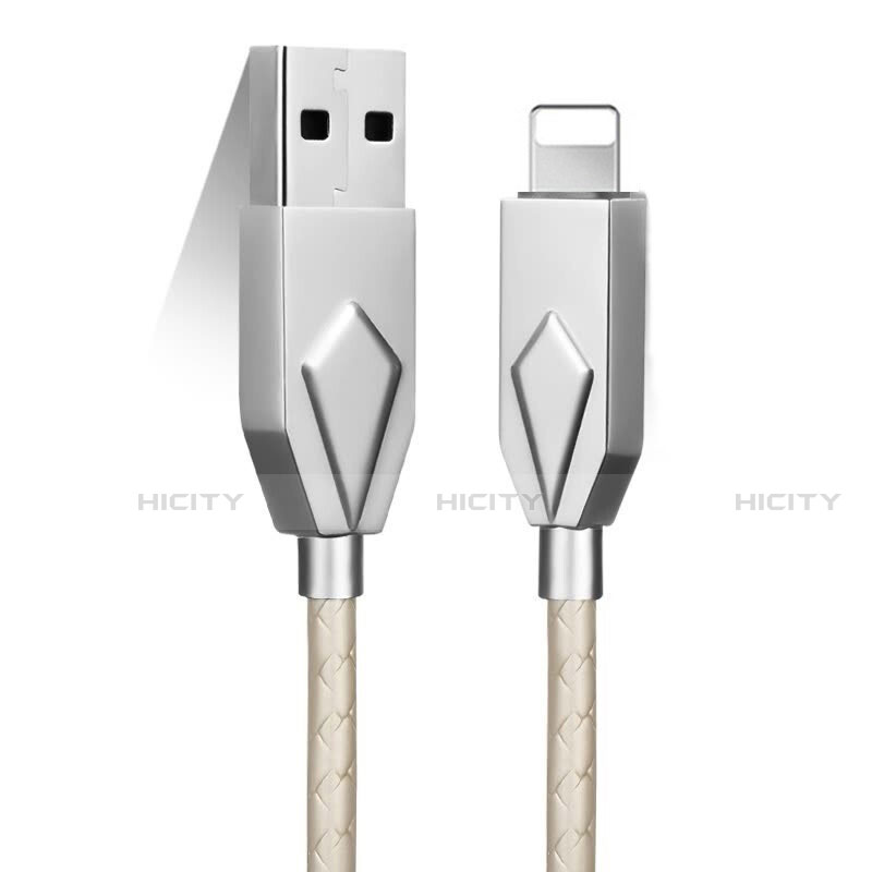 USB Ladekabel Kabel D13 für Apple iPad Air 10.9 (2020) Silber