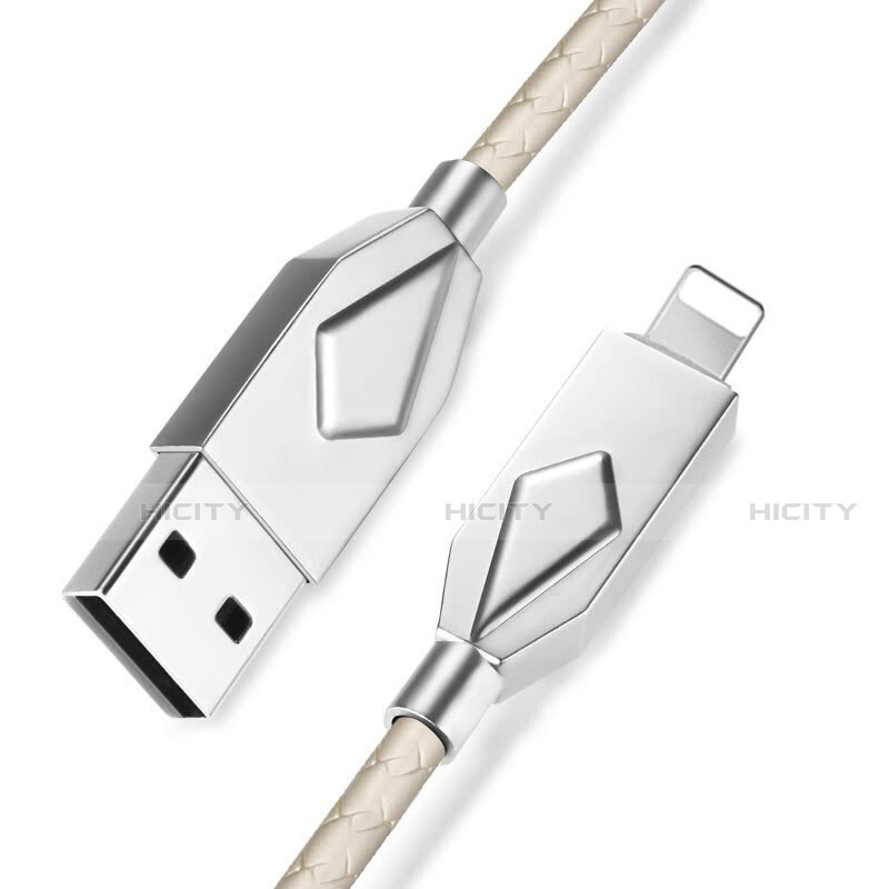 USB Ladekabel Kabel D13 für Apple iPad Air 10.9 (2020) Silber