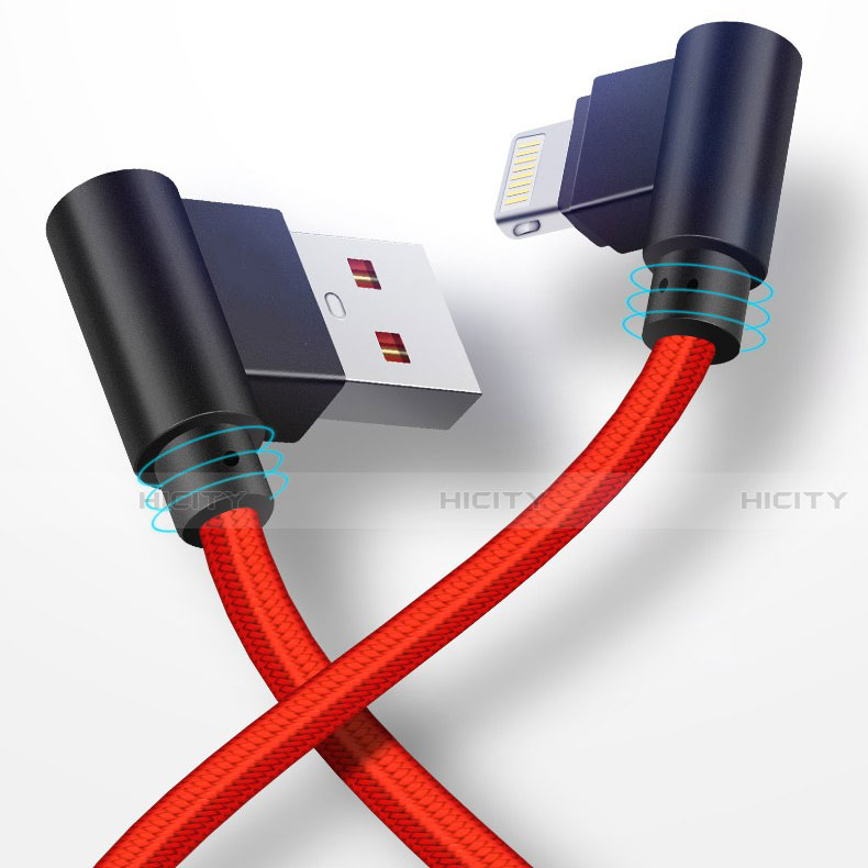 USB Ladekabel Kabel D15 für Apple iPad 2 Rot