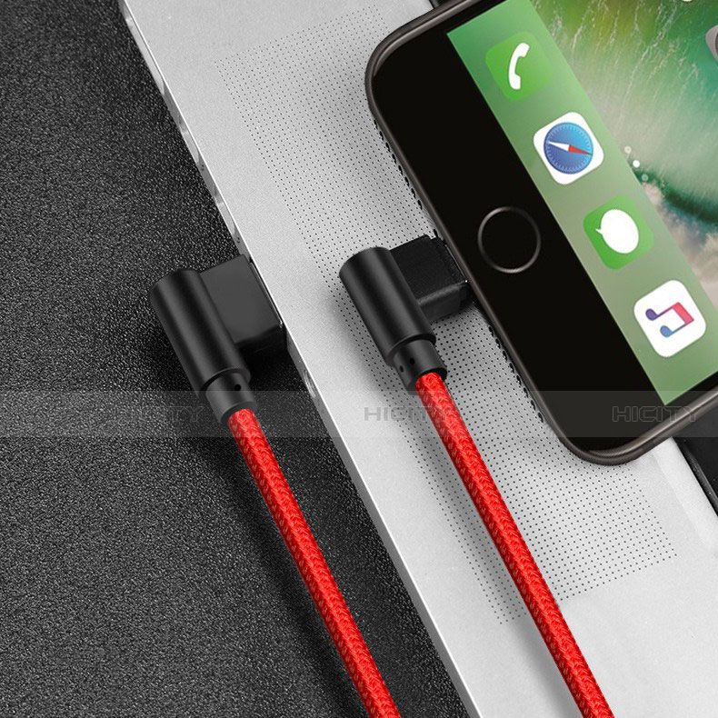 USB Ladekabel Kabel D15 für Apple iPhone 12 Mini Rot