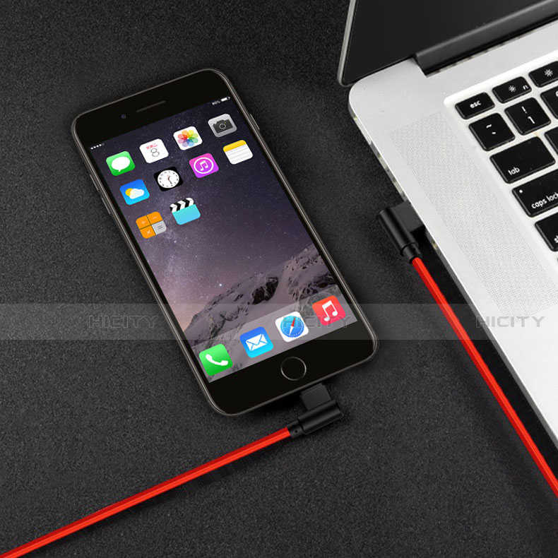 USB Ladekabel Kabel D15 für Apple iPhone 6 Plus Rot groß