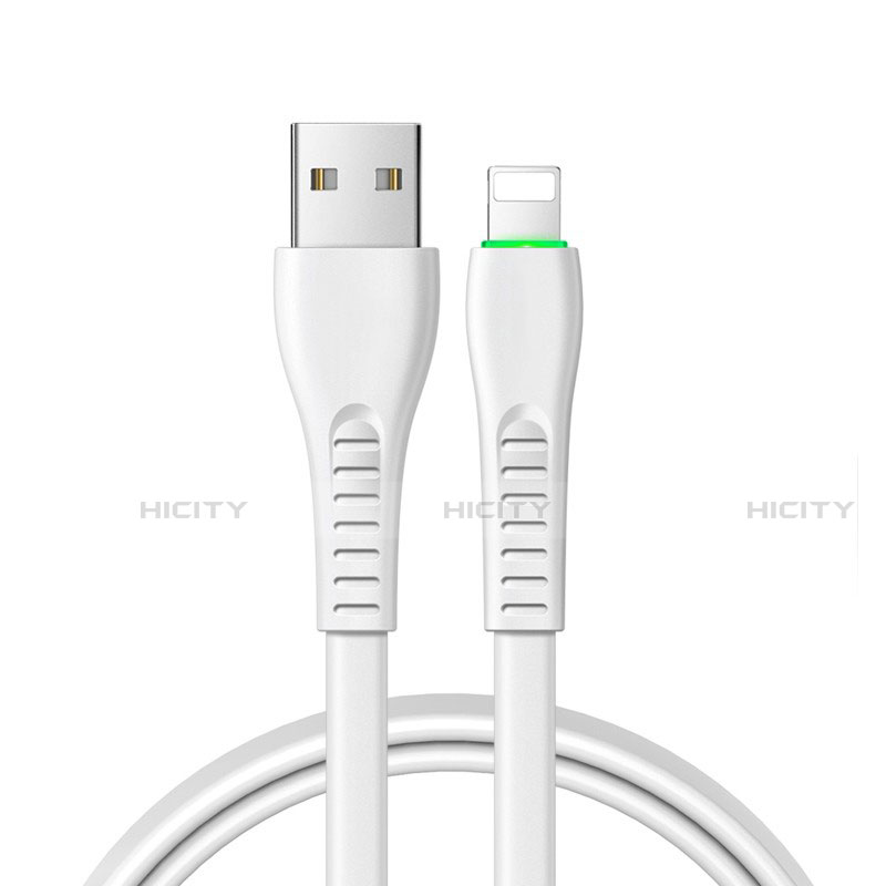 USB Ladekabel Kabel D20 für Apple iPhone 8 Plus Weiß Plus