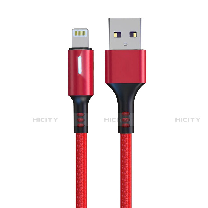 USB Ladekabel Kabel D21 für Apple iPad 10.2 (2020) Rot