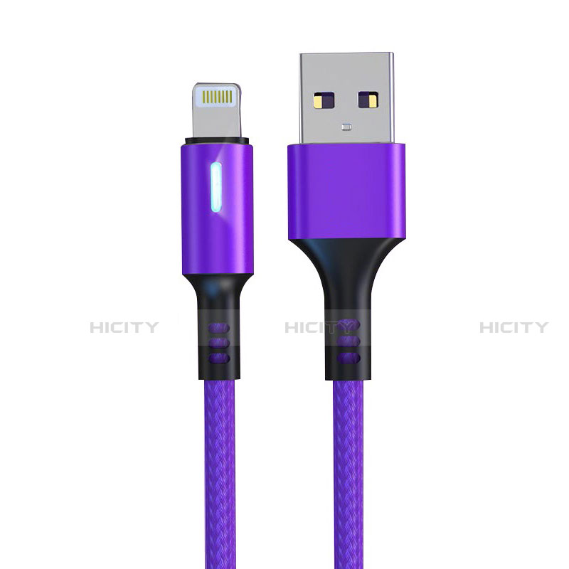 USB Ladekabel Kabel D21 für Apple iPad 10.2 (2020) Violett