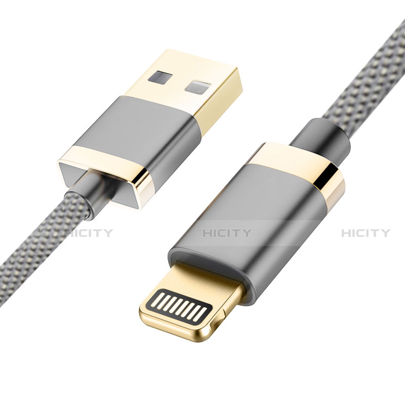 USB Ladekabel Kabel D24 für Apple iPad 4 Grau