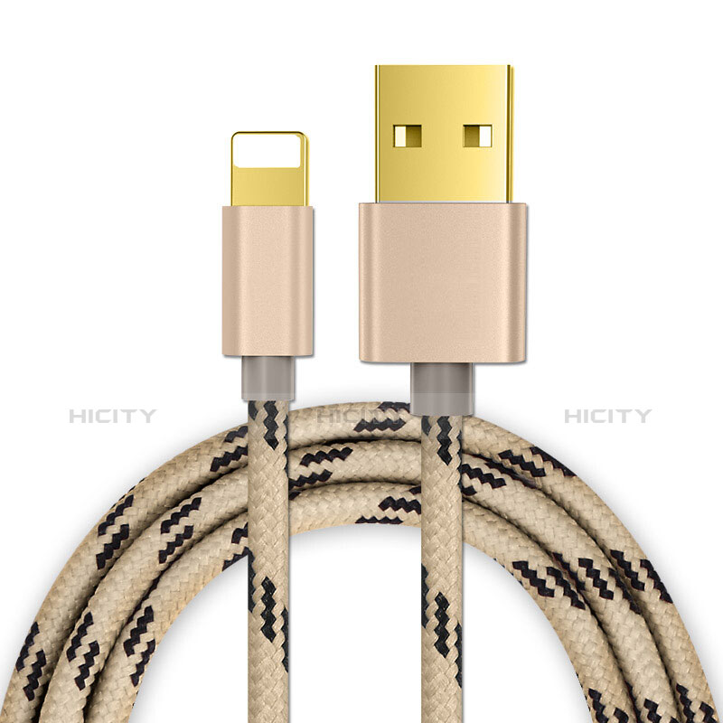 USB Ladekabel Kabel L01 für Apple iPad 10.2 (2020) Gold Plus