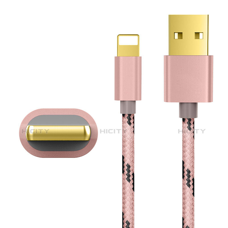 USB Ladekabel Kabel L01 für Apple iPad 10.2 (2020) Rosegold groß