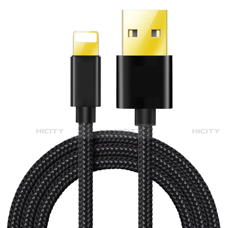 USB Ladekabel Kabel L02 für Apple iPhone 12 Pro Schwarz