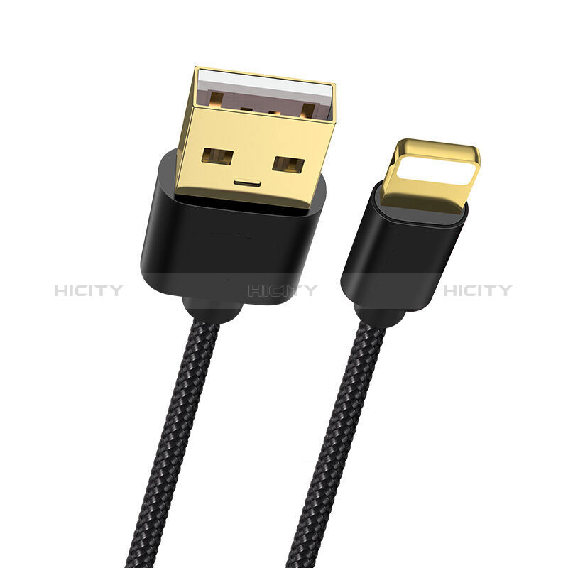 USB Ladekabel Kabel L02 für Apple New iPad 9.7 (2017) Schwarz