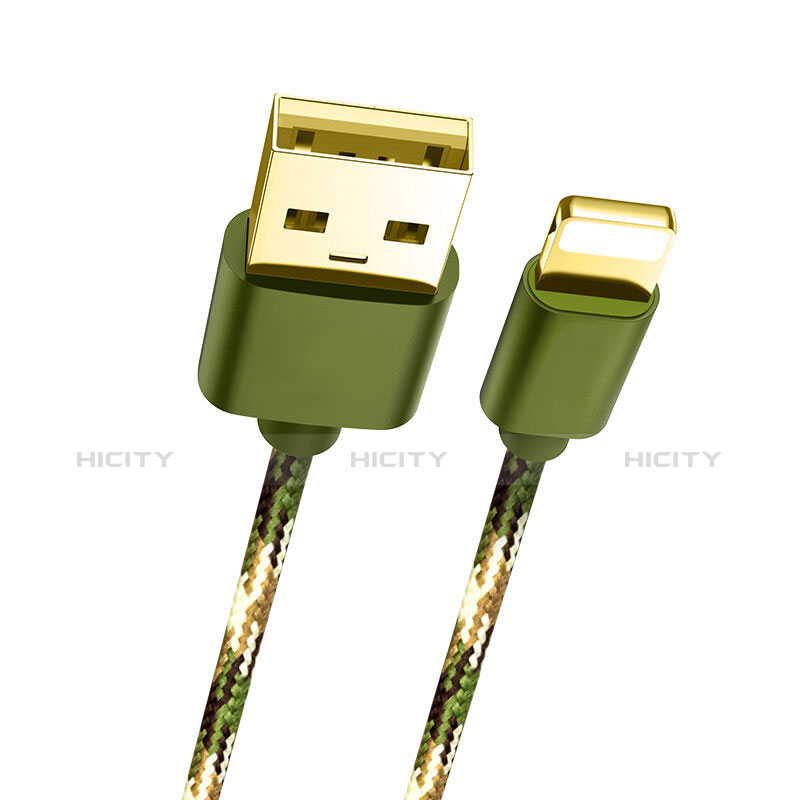 USB Ladekabel Kabel L03 für Apple iPhone 11 Pro Max Grün