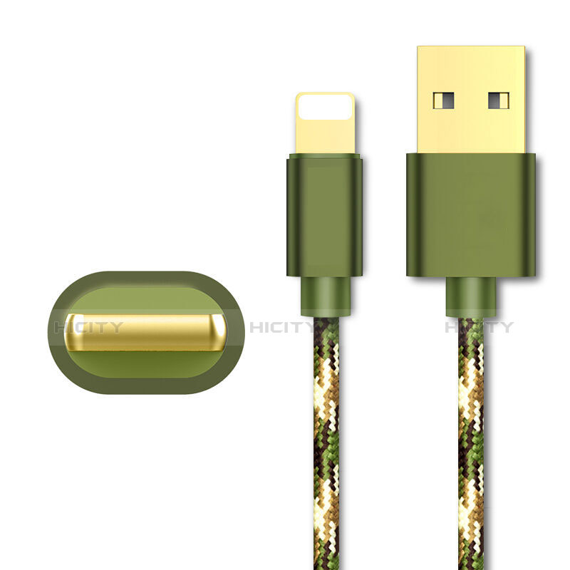 USB Ladekabel Kabel L03 für Apple iPhone Xs Max Grün