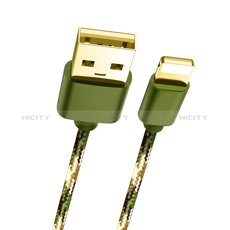 USB Ladekabel Kabel L03 für Apple New iPad 9.7 (2018) Grün groß