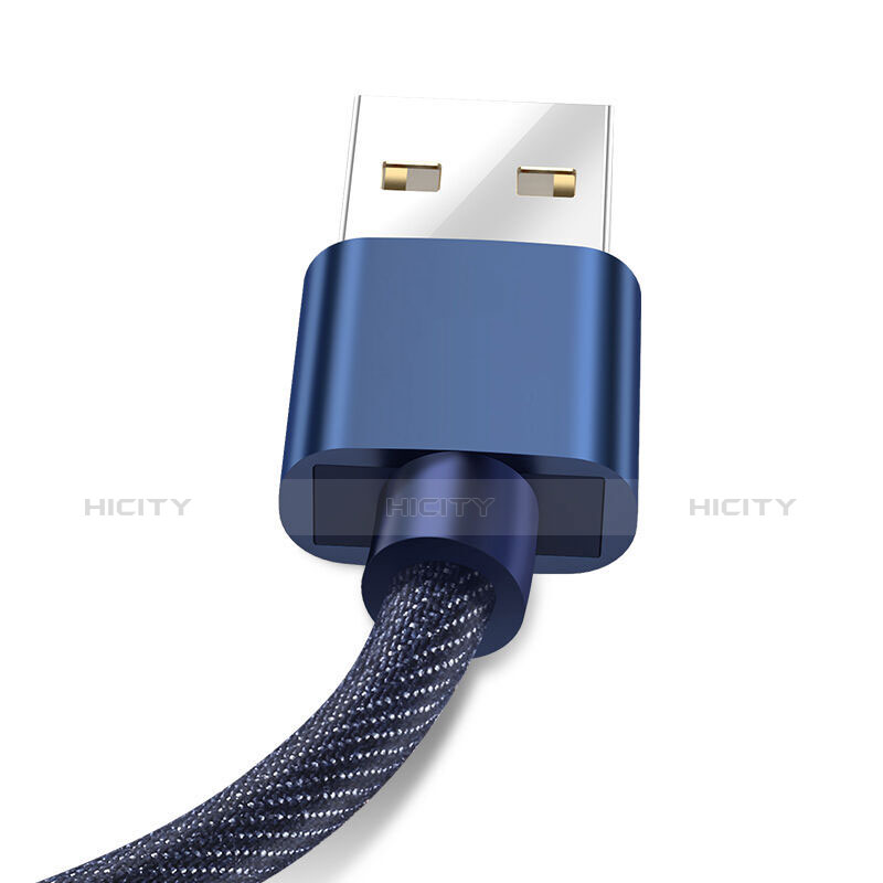 USB Ladekabel Kabel L04 für Apple iPhone XR Blau