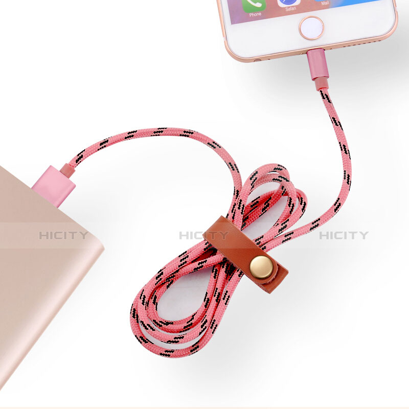 USB Ladekabel Kabel L05 für Apple iPhone 6 Plus Rosa groß