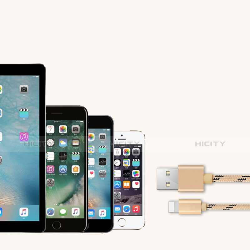 USB Ladekabel Kabel L05 für Apple iPhone 6S Plus Gold