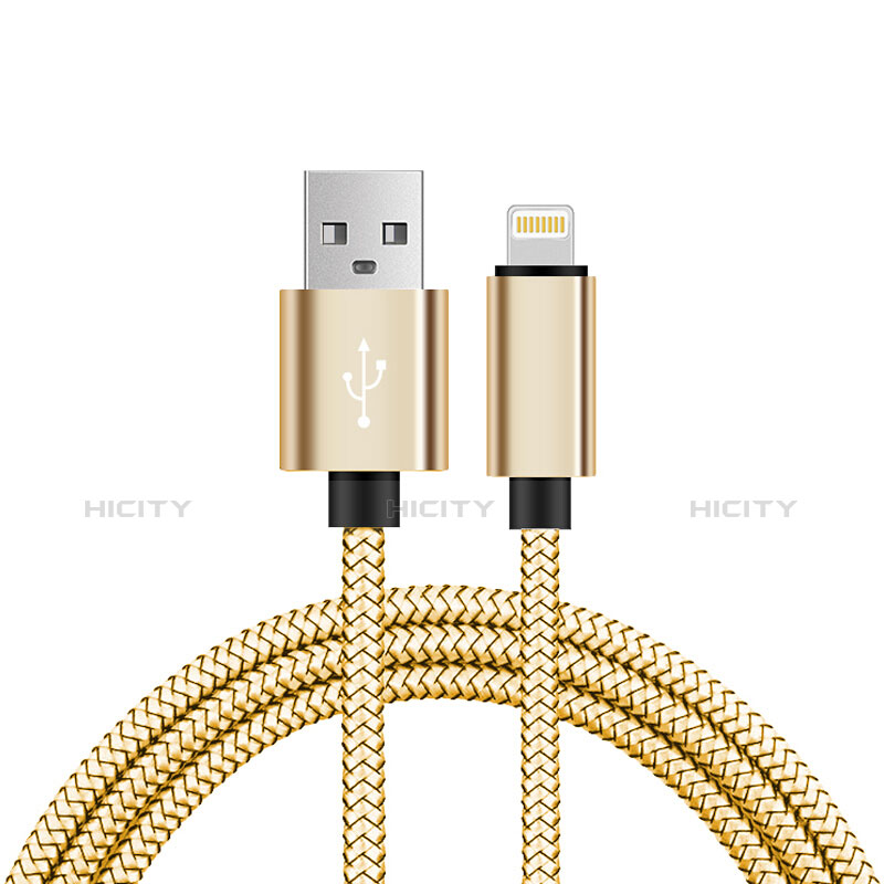 USB Ladekabel Kabel L07 für Apple iPad 10.2 (2020) Gold Plus