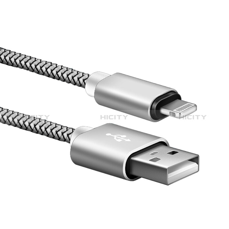 USB Ladekabel Kabel L07 für Apple New iPad 9.7 (2017) Silber