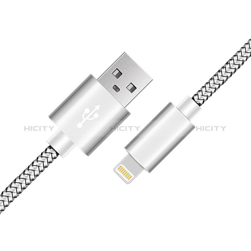 USB Ladekabel Kabel L07 für Apple New iPad 9.7 (2017) Silber