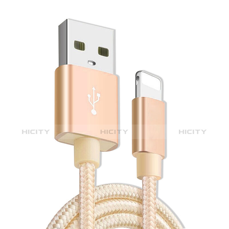 USB Ladekabel Kabel L08 für Apple iPad 10.2 (2020) Gold