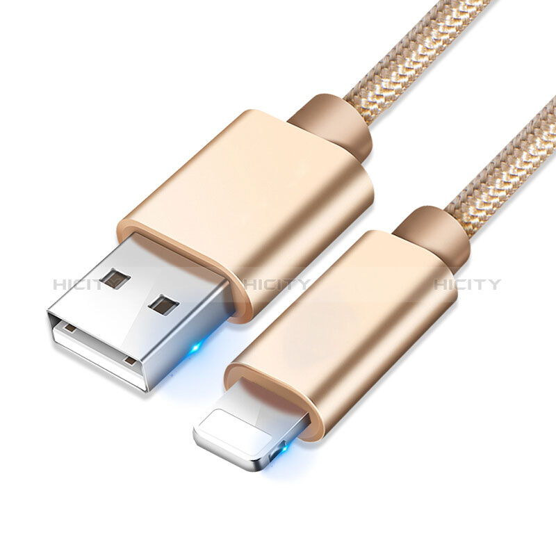 USB Ladekabel Kabel L08 für Apple New iPad 9.7 (2017) Gold