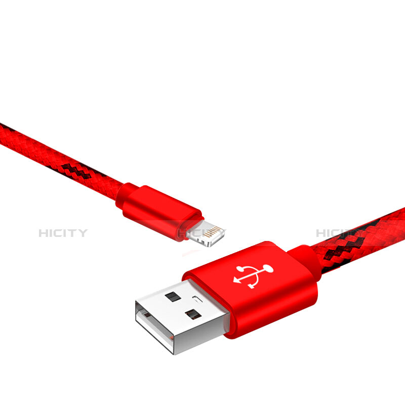 USB Ladekabel Kabel L10 für Apple iPad Air 2 Rot groß