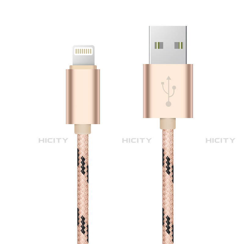 USB Ladekabel Kabel L10 für Apple iPhone 12 Mini Gold