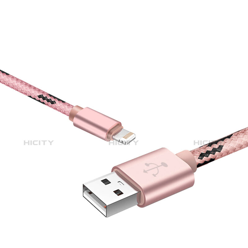 USB Ladekabel Kabel L10 für Apple iPhone SE Rosa