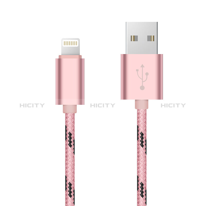 USB Ladekabel Kabel L10 für Apple New iPad 9.7 (2017) Rosa