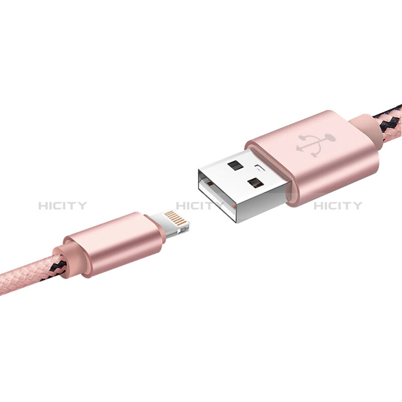 USB Ladekabel Kabel L10 für Apple New iPad 9.7 (2017) Rosa