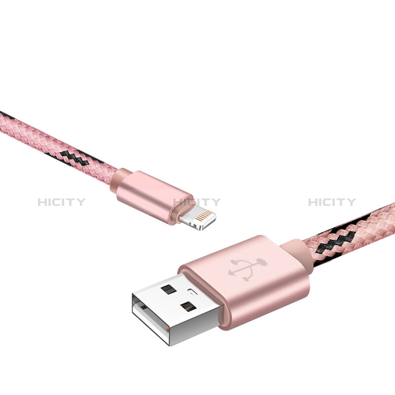 USB Ladekabel Kabel L10 für Apple New iPad 9.7 (2017) Rosa