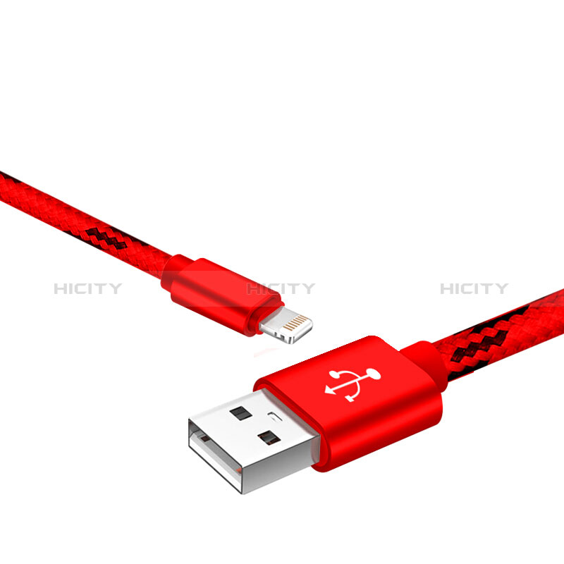 USB Ladekabel Kabel L10 für Apple New iPad 9.7 (2018) Rot