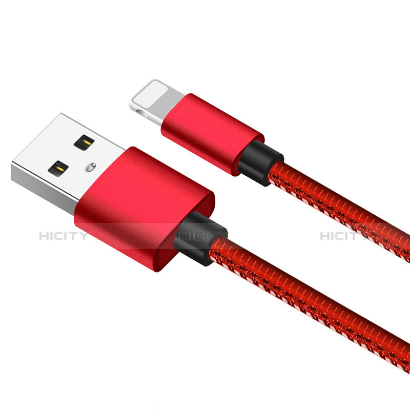 USB Ladekabel Kabel L11 für Apple iPad 4 Rot