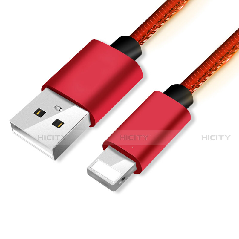 USB Ladekabel Kabel L11 für Apple iPhone 12 Mini Rot