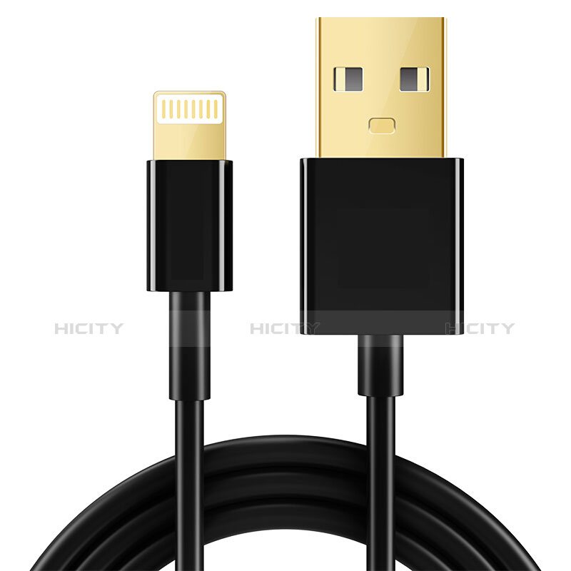 USB Ladekabel Kabel L12 für Apple iPad 10.2 (2020) Schwarz groß