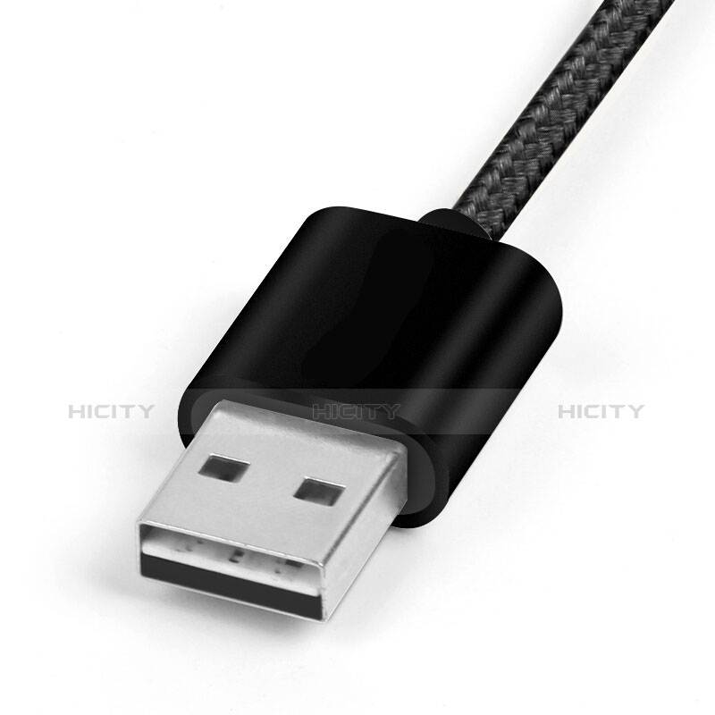 USB Ladekabel Kabel L13 für Apple iPad 10.2 (2020) Schwarz groß