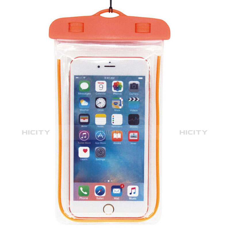 Wasserdicht Unterwasser Handy Schutzhülle Universal W01 Orange