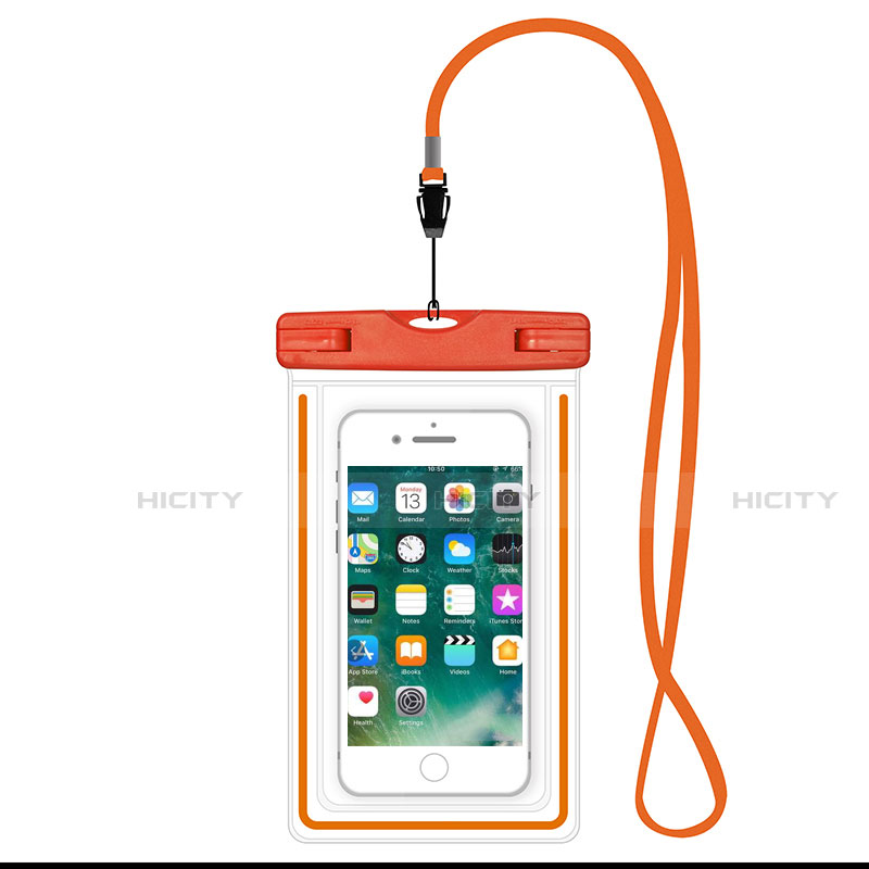 Wasserdicht Unterwasser Handy Tasche Universal W16 Orange