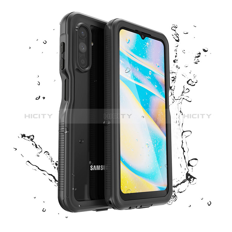 Wasserdicht Unterwasser Silikon Hülle Handyhülle und Kunststoff Waterproof Schutzhülle 360 Grad Ganzkörper Tasche für Samsung Galaxy A04s Schwarz