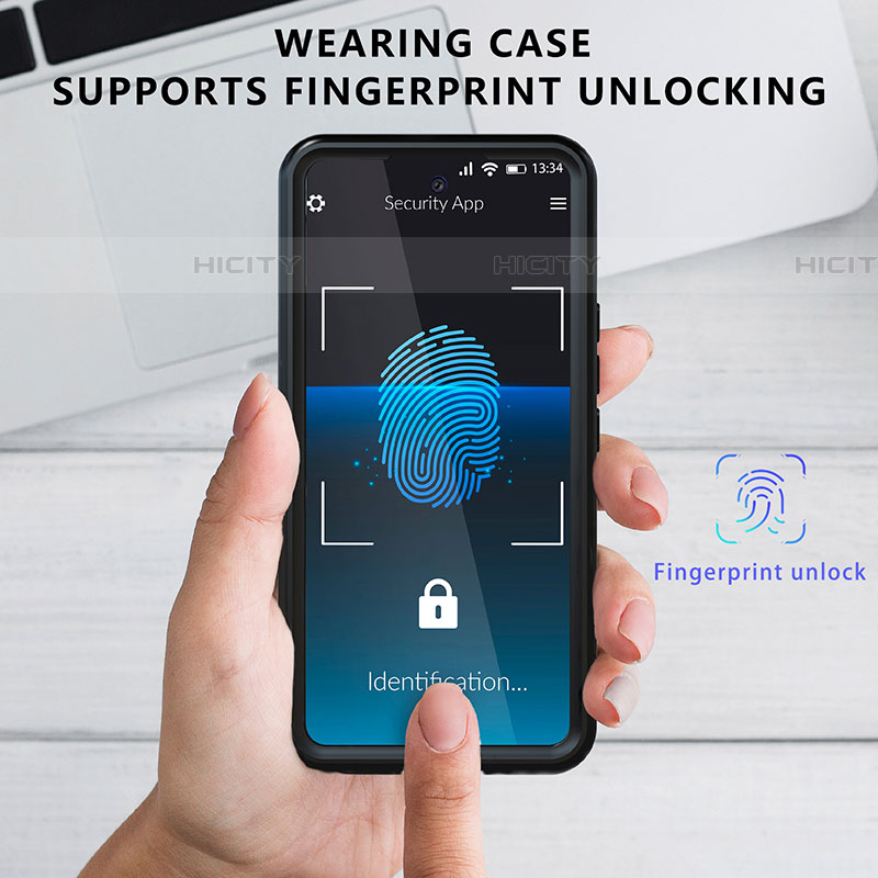 Wasserdicht Unterwasser Silikon Hülle Handyhülle und Kunststoff Waterproof Schutzhülle 360 Grad Ganzkörper Tasche für Samsung Galaxy A53 5G Schwarz