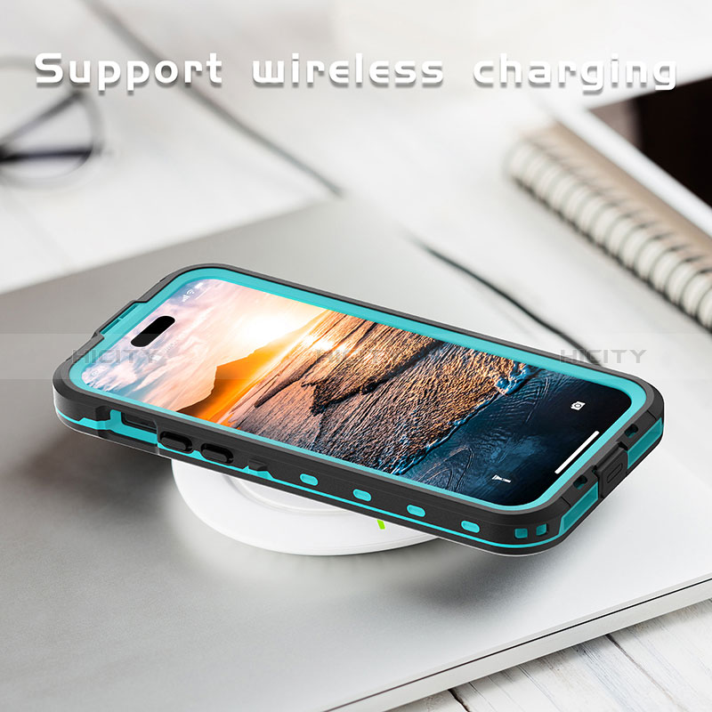 Wasserdicht Unterwasser Silikon Hülle Handyhülle und Kunststoff Waterproof Schutzhülle 360 Grad Ganzkörper Tasche mit Mag-Safe Magnetic Magnetisch für Apple iPhone 13 groß