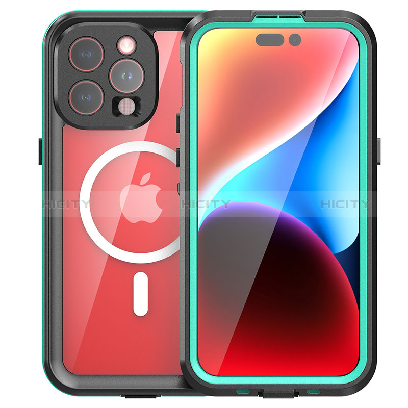 Wasserdicht Unterwasser Silikon Hülle Handyhülle und Kunststoff Waterproof Schutzhülle 360 Grad Ganzkörper Tasche mit Mag-Safe Magnetic Magnetisch für Apple iPhone 13 Pro