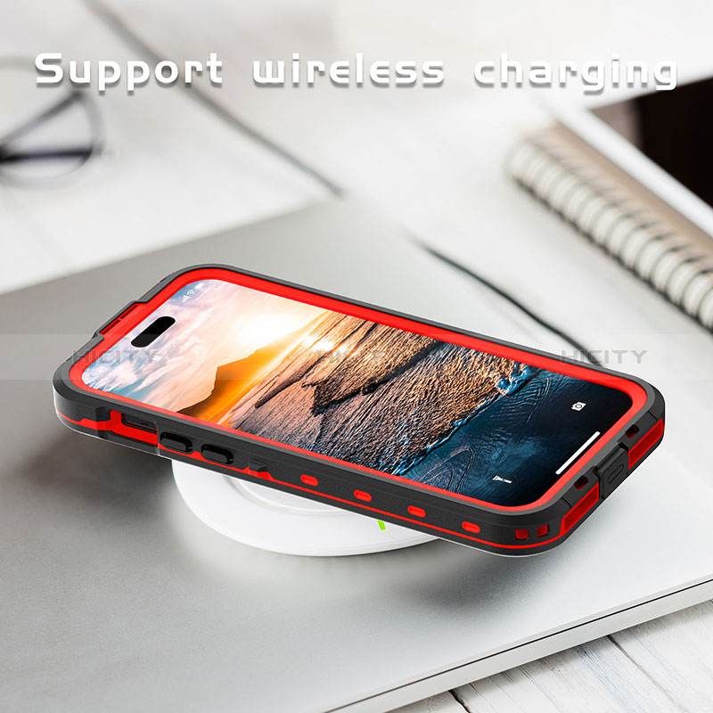 Wasserdicht Unterwasser Silikon Hülle Handyhülle und Kunststoff Waterproof Schutzhülle 360 Grad Ganzkörper Tasche mit Mag-Safe Magnetic Magnetisch HJ1 für Apple iPhone 13