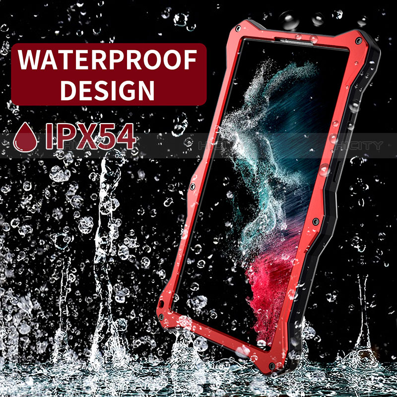 Wasserdicht Unterwasser Silikon Hülle Handyhülle und Kunststoff Waterproof Schutzhülle 360 Grad Ganzkörper Tasche mit Ständer T01 für Samsung Galaxy S21 Ultra 5G groß