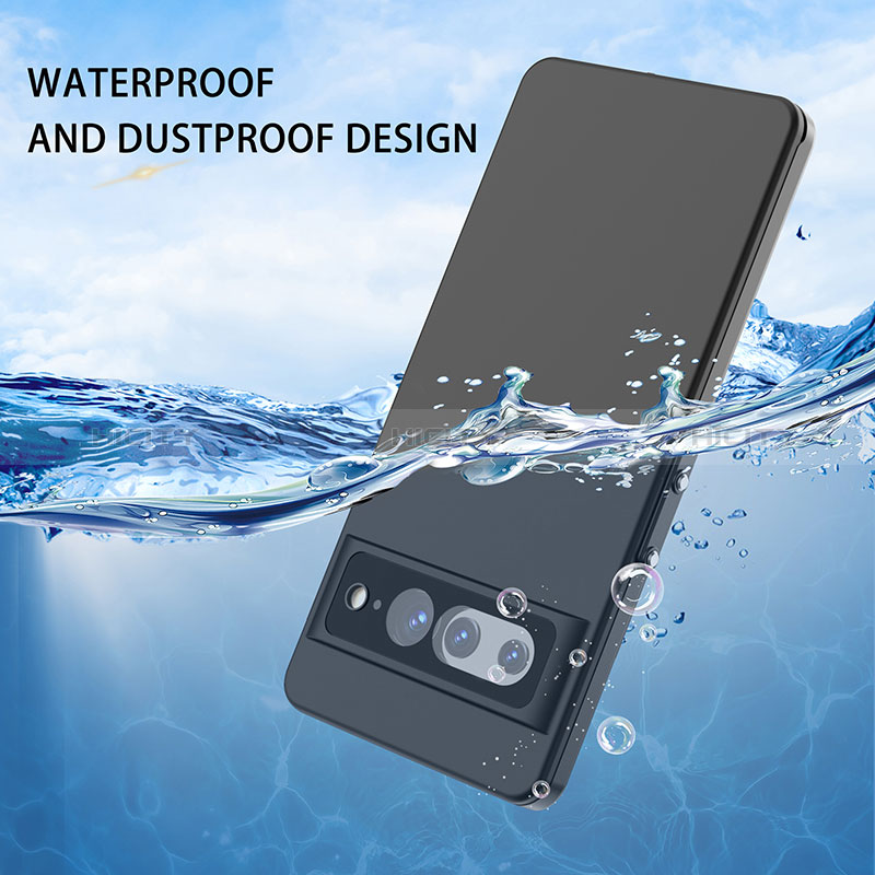 Wasserdicht Unterwasser Silikon Hülle Handyhülle und Kunststoff Waterproof Schutzhülle 360 Grad Ganzkörper Tasche W01 für Google Pixel 7 Pro 5G Schwarz