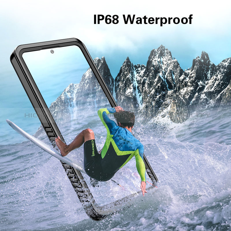 Wasserdicht Unterwasser Silikon Hülle Handyhülle und Kunststoff Waterproof Schutzhülle 360 Grad Ganzkörper Tasche W01 für Samsung Galaxy S20 FE 4G Schwarz